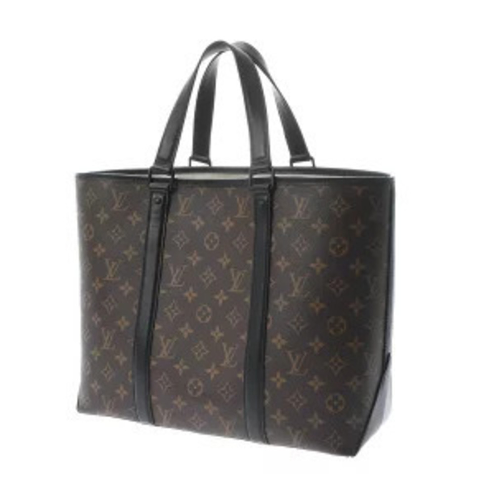 Louis Vuitton Weekend Macassar Bag Tote Monogram Canvas Brown Brown